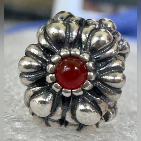 Pandora Jewelry - Genuine Pandora Birthday Blooms Charm "July - Carnelian"  790580CAR